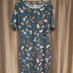 RARE Unicorn “Alice in Wonderland” Julia Dress in green Worn once Size L
